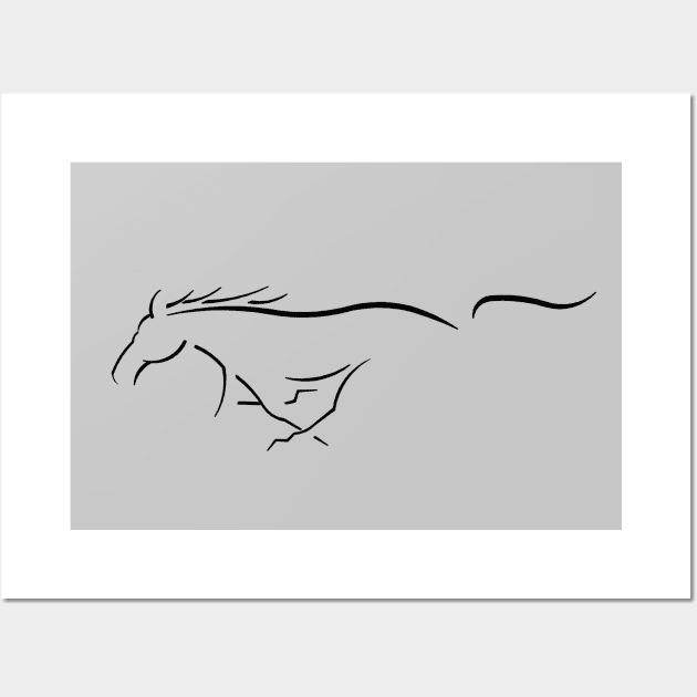 Mustang Stencil, black Wall Art by mal_photography